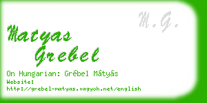 matyas grebel business card